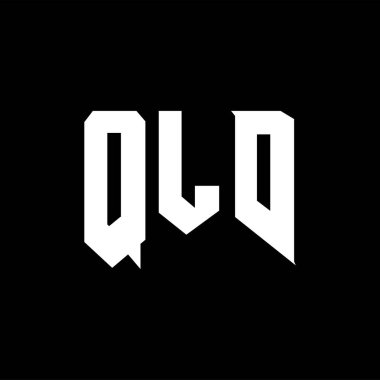 Teknoloji şirketi için QLD harf logosu tasarımı. QLD logo tasarımı siyah ve beyaz renk kombinasyonu. QLD logosu, QLD vektörü, QLD tasarımı, QLD simgesi, QLD alfabesi. QLD tipografi logosu tasarımı.