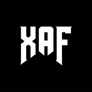 Teknoloji şirketi için XAF mektup logosu tasarımı. XAF logosu siyah ve beyaz renk kombinasyonu tasarladı. XAF logosu, XAF vektörü, XAF tasarımı, XAF simgesi, XAF alfabesi. XAF tipografi logosu tasarımı.