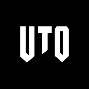 Teknoloji şirketi için UTO mektup logosu tasarımı. UTO logosu siyah-beyaz renk kombinasyonu tasarladı. UTO logosu, UTO vektörü, UTO tasarımı, UTO simgesi, UTO alfabesi. UTO tipografi logosu tasarımı.
