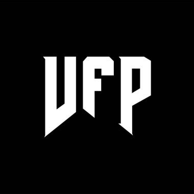 Teknoloji şirketi için VFP mektup logosu tasarımı. VFP logo tasarımı siyah ve beyaz renk kombinasyonu. VFP logosu, VFP vektörü, VFP tasarımı, VFP simgesi, VFP alfabesi. VFP tipografi logosu tasarımı.