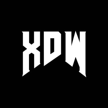 Teknoloji şirketi için XDW harf logosu tasarımı. XDW logo tasarımı siyah ve beyaz renk kombinasyonu. XDW logosu, XDW vektörü, XDW tasarımı, XDW simgesi, XDW alfabesi. XDW tipografi logosu tasarımı.