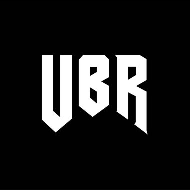 Teknoloji şirketi için UBR harf logosu tasarımı. UBR logo tasarımı siyah ve beyaz renk kombinasyonu. UBR logosu, UBR vektörü, UBR tasarımı, UBR simgesi, UBR alfabesi. UBR tipografi logosu tasarımı.