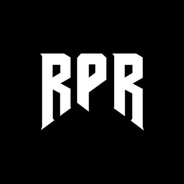 Teknoloji şirketi için RPR mektup logosu tasarımı. RPR logo tasarımı siyah ve beyaz renk kombinasyonu. RPR logosu, RPR vektörü, RPR tasarımı, RPR simgesi, RPR alfabesi. RPR tipografi logosu tasarımı.