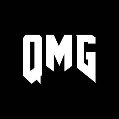 Teknoloji şirketi için QMG harf logosu tasarımı. QMG logo tasarımı siyah ve beyaz renk kombinasyonu. QMG logosu, QMG vektörü, QMG tasarımı, QMG simgesi, QMG alfabesi. QMG tipografi logosu tasarımı.