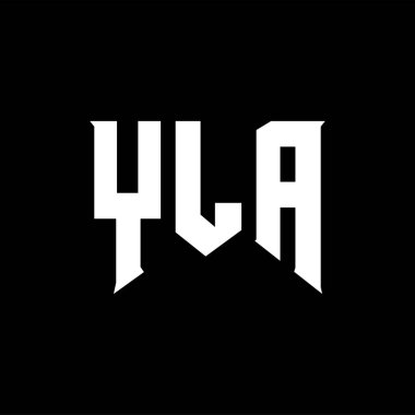 Teknoloji şirketi için YLA mektup logosu tasarımı. YLA logo tasarımı siyah ve beyaz renk kombinasyonu. YLA logosu, YLA vektörü, YLA tasarımı, YLA simgesi, YLA alfabesi. YLA tipografi logosu tasarımı.