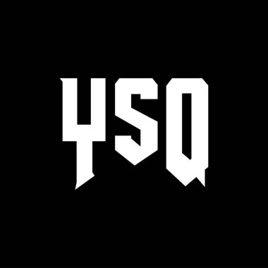 Teknoloji şirketi için YSQ harf logosu tasarımı. YSQ logo tasarımı siyah ve beyaz renk kombinasyonu. YSQ logosu, YSQ vektörü, YSQ dizaynı, YSQ simgesi, YSQ alfabesi. YSQ tipografi logosu tasarımı.