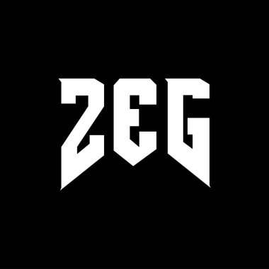 Teknoloji şirketi için ZEG harf logosu tasarımı. ZEG logo tasarımı siyah ve beyaz renk kombinasyonu. ZEG logosu, ZEG vektörü, ZEG tasarımı, ZEG simgesi, ZEG alfabesi. ZEG tipografi logosu tasarımı.