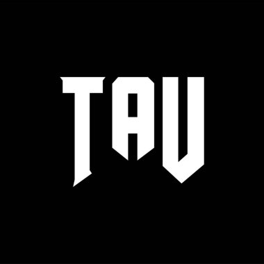 Teknoloji şirketi için TAU mektup logosu tasarımı. TAU logo tasarımı siyah-beyaz renk kombinasyonu. TAU logosu, TAU vektörü, TAU dizaynı, TAU simgesi, TAU alfabesi. TAU tipografi logosu tasarımı.