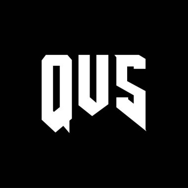 Teknoloji şirketi için QUS harf logosu tasarımı. QUS logo tasarımı siyah ve beyaz renk kombinasyonu. QUS logosu, QUS vektörü, QUS tasarımı, QUS simgesi, QUS alfabesi. QUS tipografi logosu tasarımı.
