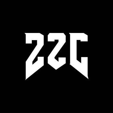 Teknoloji şirketi için ZZC harf logosu tasarımı. ZZC logo tasarımı siyah ve beyaz renk kombinasyonu. ZZC logosu, ZZZC vektörü, ZZZC tasarımı, ZZC simgesi, ZZZC alfabesi. ZZC tipografi logosu tasarımı.