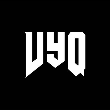 Teknoloji şirketi için VYQ mektup logosu tasarımı. VYQ logo tasarımı siyah ve beyaz renk kombinasyonu. VYQ logosu, VYQ vektörü, VYQ tasarımı, VYQ simgesi, VYQ alfabesi. VYQ tipografi logosu tasarımı.