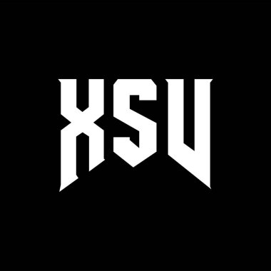 Teknoloji şirketi için XSV harf logosu tasarımı. XSV logo tasarımı siyah ve beyaz renk kombinasyonu. XSV logosu, XSV vektörü, XSV tasarımı, XSV simgesi, XSV alfabesi. XSV tipografi logosu tasarımı.