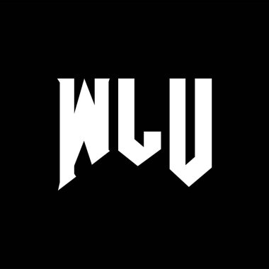 Teknoloji şirketi için WLU mektup logosu tasarımı. WLU logo tasarımı siyah ve beyaz renk kombinasyonu. WLU logosu, WLU vektörü, WLU tasarımı, WLU simgesi, WLU alfabesi. WLU tipografi logosu tasarımı.