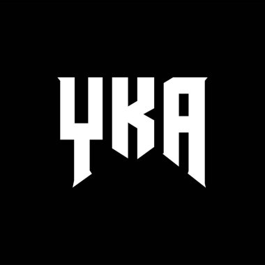 YKA teknoloji şirketi için mektup logosu tasarımı. YKA logo tasarımı siyah-beyaz renk kombinasyonu. YKA logosu, YKA vektörü, YKA tasarımı, YKA simgesi, YKA alfabesi. YKA tipografi logosu tasarımı.