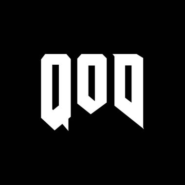 Teknoloji şirketi için QOD mektup logosu tasarımı. QOD logo tasarımı siyah ve beyaz renk kombinasyonu. QOD logosu, QOD vektörü, QOD tasarımı, QOD simgesi, QOD alfabesi. QOD tipografi logosu tasarımı.
