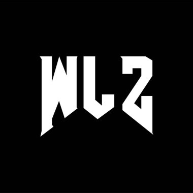 Teknoloji şirketi için WLZ harf logosu tasarımı. WLZ logo tasarımı siyah ve beyaz renk kombinasyonu. WLZ logosu, WLZ vektörü, WLZ tasarımı, WLZ simgesi, WLZ alfabesi. WLZ tipografi logosu tasarımı.