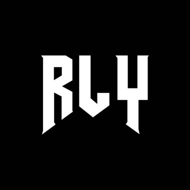 Teknoloji şirketi için RLY mektup logosu tasarımı. RLY logo tasarımı siyah ve beyaz renk kombinasyonu. RLY logosu, RLY vektörü, RLY tasarımı, RLY simgesi, RLY alfabesi. RLY tipografi logosu tasarımı.