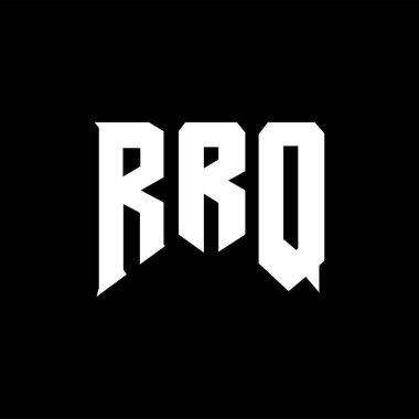 Teknoloji şirketi için RRQ harf logosu tasarımı. RRQ logo tasarımı siyah ve beyaz renk kombinasyonu. RRQ logosu, RRQ vektörü, RRQ tasarımı, RRQ simgesi, RRQ alfabesi. RRQ tipografi logosu tasarımı.