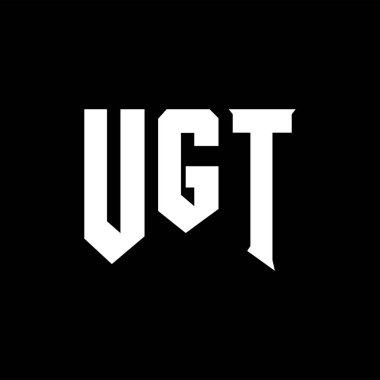 Teknoloji şirketi için UGT harf logosu tasarımı. UGT logo tasarımı siyah ve beyaz renk kombinasyonu. UGT logosu, UGT vektörü, UGT tasarımı, UGT simgesi, UGT alfabesi. UGT tipografi logosu tasarımı.