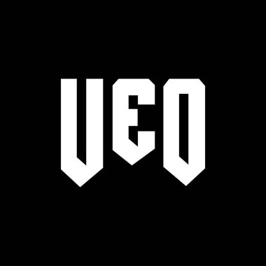 Teknoloji şirketi için UEO harf logosu tasarımı. UEO logo tasarımı siyah ve beyaz renk kombinasyonu. UEO logosu, UEO vektörü, UEO tasarımı, UEO simgesi, UEO alfabesi. UEO tipografi logosu tasarımı.