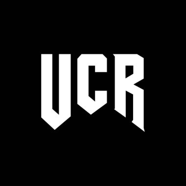 UCR 'nin teknoloji şirketi için logo tasarımı. UCR logo tasarımı siyah ve beyaz renk kombinasyonu. UCR logosu, UCR vektörü, UCR tasarımı, UCR simgesi, UCR alfabesi. UCR tipografi logosu tasarımı.