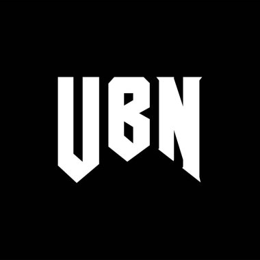 Teknoloji şirketi için UBN harf logosu tasarımı. UBN logo tasarımı siyah ve beyaz renk kombinasyonu. UBN logosu, UBN vektörü, UBN tasarımı, UBN simgesi, UBN alfabesi. UBN tipografi logosu tasarımı.