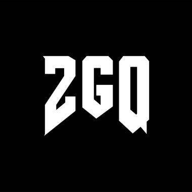 Teknoloji şirketi için ZGQ harf logosu tasarımı. ZGQ logo tasarımı siyah ve beyaz renk kombinasyonu. ZGQ logosu, ZGQ vektörü, ZGQ tasarımı, ZGQ simgesi, ZGQ alfabesi. ZGQ tipografi logosu tasarımı.