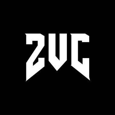 Teknoloji şirketi için ZVC harf logosu tasarımı. ZVC logo tasarımı siyah ve beyaz renk kombinasyonu. ZVC logosu, ZVC vektörü, ZVC tasarımı, ZVC simgesi, ZVC alfabesi. ZVC tipografi logosu tasarımı.