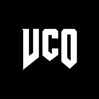 Teknoloji şirketi için VCO harf logosu tasarımı. VCO logo tasarımı siyah ve beyaz renk kombinasyonu. VCO logosu, VCO vektörü, VCO tasarımı, VCO simgesi, VCO alfabesi. VCO tipografi logosu tasarımı.