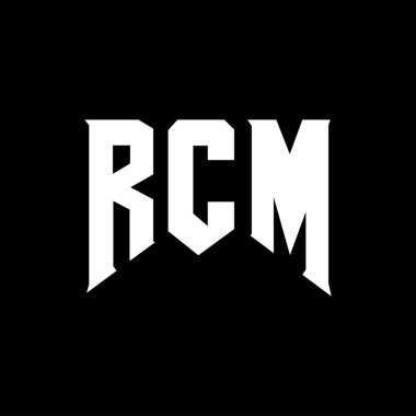 Teknoloji şirketi için RCM mektup logosu tasarımı. RCM logo tasarımı siyah ve beyaz renk kombinasyonu. RCM logosu, RCM vektörü, RCM tasarımı, RCM simgesi, RCM alfabesi. RCM tipografi logosu tasarımı.