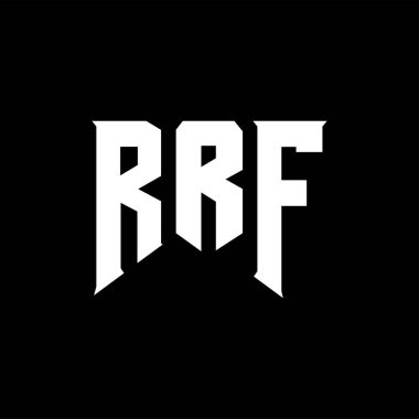 Teknoloji şirketi için RRF mektup logosu tasarımı. RRF logo tasarımı siyah ve beyaz renk kombinasyonu. RRF logosu, RRF vektörü, RRF tasarımı, RRF simgesi, RRF alfabesi. RRF tipografi logosu tasarımı.