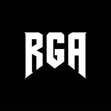 Teknoloji şirketi için RGA mektup logosu tasarımı. RGA logo tasarımı siyah-beyaz renk kombinasyonu. RGA logosu, RGA vektörü, RGA tasarımı, RGA simgesi, RGA alfabesi. RGA tipografi logosu tasarımı.