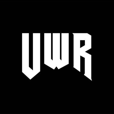 Teknoloji şirketi için UWR harf logosu tasarımı. UWR logo tasarımı siyah ve beyaz renk kombinasyonu. UWR logosu, UWR vektörü, UWR tasarımı, UWR simgesi, UWR alfabesi. UWR tipografi logosu tasarımı.