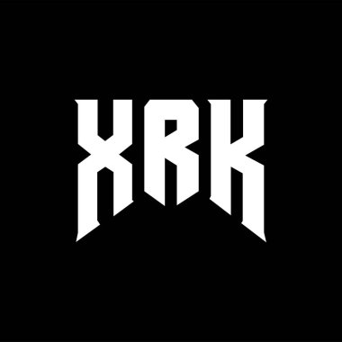 Teknoloji şirketi için XRK harf logosu tasarımı. XRK logo tasarımı siyah ve beyaz renk kombinasyonu. XRK logosu, XRK vektörü, XRK tasarımı, XRK simgesi, XRK alfabesi. XRK tipografi logosu tasarımı.