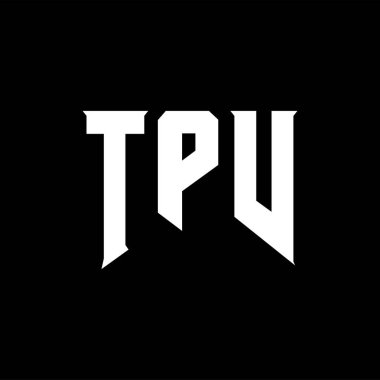 Teknoloji şirketi için TPV mektup logosu tasarımı. TPV logo tasarımı siyah ve beyaz renk kombinasyonu. TPV logosu, TPV vektörü, TPV dizaynı, TPV simgesi, TPV alfabesi. TPV tipografi logosu tasarımı.