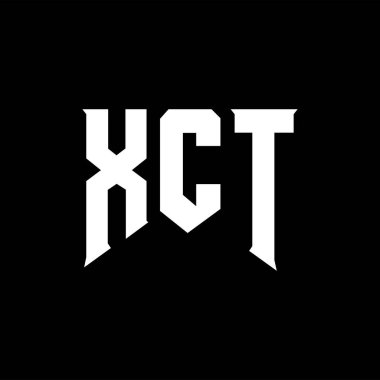 Teknoloji şirketi için XCT mektup logosu tasarımı. XCT logo tasarımı siyah ve beyaz renk kombinasyonu. XCT logosu, XCT vektörü, XCT dizaynı, XCT simgesi, XCT alfabesi. XCT tipografi logosu tasarımı.