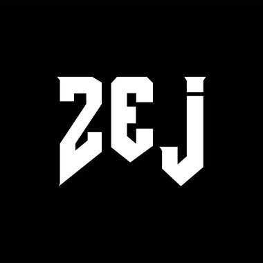 Teknoloji şirketi için ZEJ mektup logosu tasarımı. ZEJ logo tasarımı siyah ve beyaz renk kombinasyonu. ZEJ logosu, ZEJ vektörü, ZEJ tasarımı, ZEJ simgesi, ZEJ alfabesi. ZEJ tipografi logosu tasarımı.