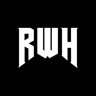 Teknoloji şirketi için RWH mektup logosu tasarımı. RWH logosu siyah ve beyaz renk kombinasyonu tasarladı. RWH logosu, RWH vektörü, RWH dizaynı, RWH simgesi, RWH alfabesi. RWH tipografi logosu tasarımı.