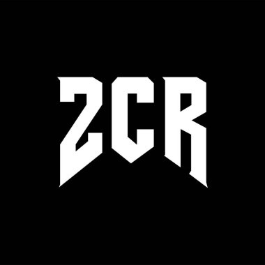 Teknoloji şirketi için ZCR harf logosu tasarımı. ZCR logo tasarımı siyah ve beyaz renk kombinasyonu. ZCR logosu, ZCR vektörü, ZCR tasarımı, ZCR simgesi, ZCR alfabesi. ZCR tipografi logosu tasarımı.