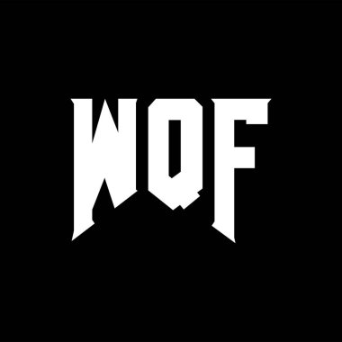 Teknoloji şirketi için WQF mektup logosu tasarımı. WQF logo tasarımı siyah ve beyaz renk kombinasyonu. WQF logosu, WQF vektörü, WQF tasarımı, WQF simgesi, WQF alfabesi. WQF tipografi logosu tasarımı.