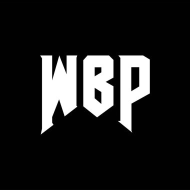 Teknoloji şirketi için WBP mektup logosu tasarımı. WBP logo tasarımı siyah ve beyaz renk kombinasyonu. WBP logosu, WBP vektörü, WBP tasarımı, WBP simgesi, WBP alfabesi. WBP tipografi logosu tasarımı.