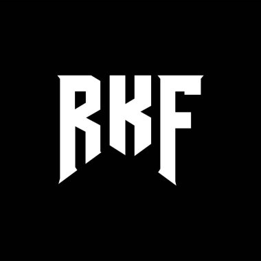 Teknoloji şirketi için RKF mektup logosu tasarımı. RKF logo tasarımı siyah ve beyaz renk kombinasyonu. RKF logosu, RKF vektörü, RKF tasarımı, RKF simgesi, RKF alfabesi. RKF tipografi logosu tasarımı.