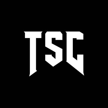 Teknoloji şirketi için TSC harf logosu tasarımı. TSC logo tasarımı siyah-beyaz renk kombinasyonu. TSC logosu, TSC vektörü, TSC tasarımı, TSC simgesi, TSC alfabesi. TSC tipografi logosu tasarımı.