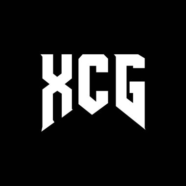 Teknoloji şirketi için XCG harf logosu tasarımı. XCG logo tasarımı siyah ve beyaz renk kombinasyonu. XCG logosu, XCG vektörü, XCG tasarımı, XCG simgesi, XCG alfabesi. XCG tipografi logo tasarımı.