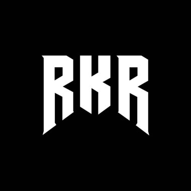 Teknoloji şirketi için RKR harf logosu tasarımı. RKR logo tasarımı siyah ve beyaz renk kombinasyonu. RKR logosu, RKR vektörü, RKR tasarımı, RKR simgesi, RKR alfabesi. RKR tipografi logosu tasarımı.