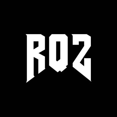 Teknoloji şirketi için RQZ harf logosu tasarımı. RQZ logo tasarımı siyah ve beyaz renk kombinasyonu. RQZ logosu, RQZ vektörü, RQZ tasarımı, RQZ simgesi, RQZ alfabesi. RQZ tipografi logosu tasarımı.