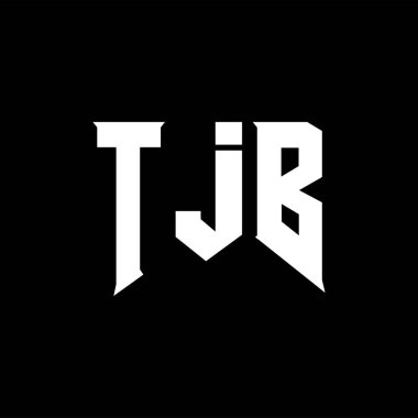 Teknoloji şirketi için TJB mektup logosu tasarımı. TJB logo tasarımı siyah ve beyaz renk kombinasyonu. TJB logosu, TJB vektörü, TJB tasarımı, TJB simgesi, TJB alfabesi. TJB tipografi logosu tasarımı.