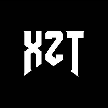 Teknoloji şirketi için XZT harf logosu tasarımı. XZT logo tasarımı siyah ve beyaz renk kombinasyonu. XZT logosu, XZT vektörü, XZT dizaynı, XZT simgesi, XZT alfabesi. XZT tipografi logosu tasarımı.