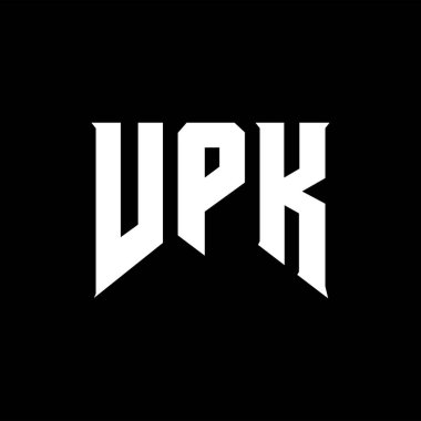 Teknoloji şirketi için VPK mektup logosu tasarımı. VPK logo tasarımı siyah-beyaz renk kombinasyonu. VPK logosu, VPK vektörü, VPK tasarımı, VPK simgesi, VPK alfabesi. VPK tipografi logosu tasarımı.