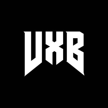 Teknoloji şirketi için VXB harf logosu tasarımı. VXB logo tasarımı siyah ve beyaz renk kombinasyonu. VXB logosu, VXB vektörü, VXB tasarımı, VXB simgesi, VXB alfabesi. VXB tipografi logosu tasarımı.